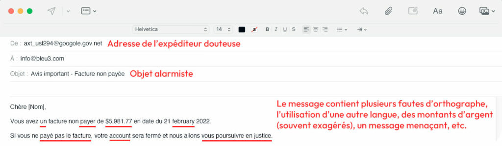 Comment repérer un courriel d’hameçonnage?
