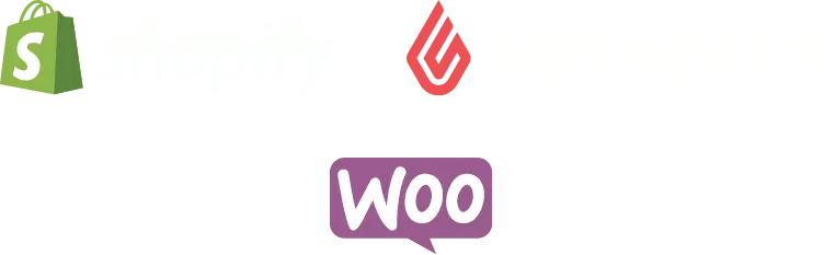 Logos Shopify, Lightspeed & Woo
